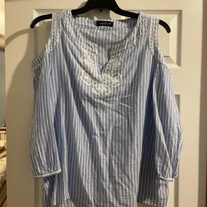 August Silk Bare Shoulder Shirt